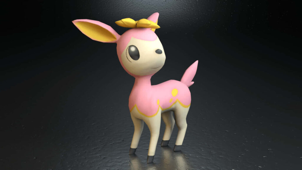 Charming 3D Deerling Spring Form Wallpaper with Bright Colors