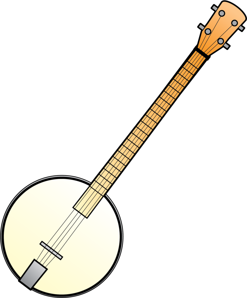 Bright Banjo Illustration Wallpaper for Music Lovers & Design Projects