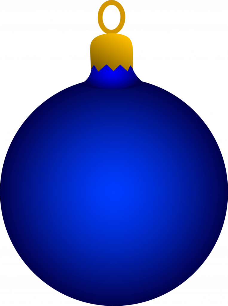 Festive Bright Blue Christmas Ornament Wallpaper - Elegant Holiday Background