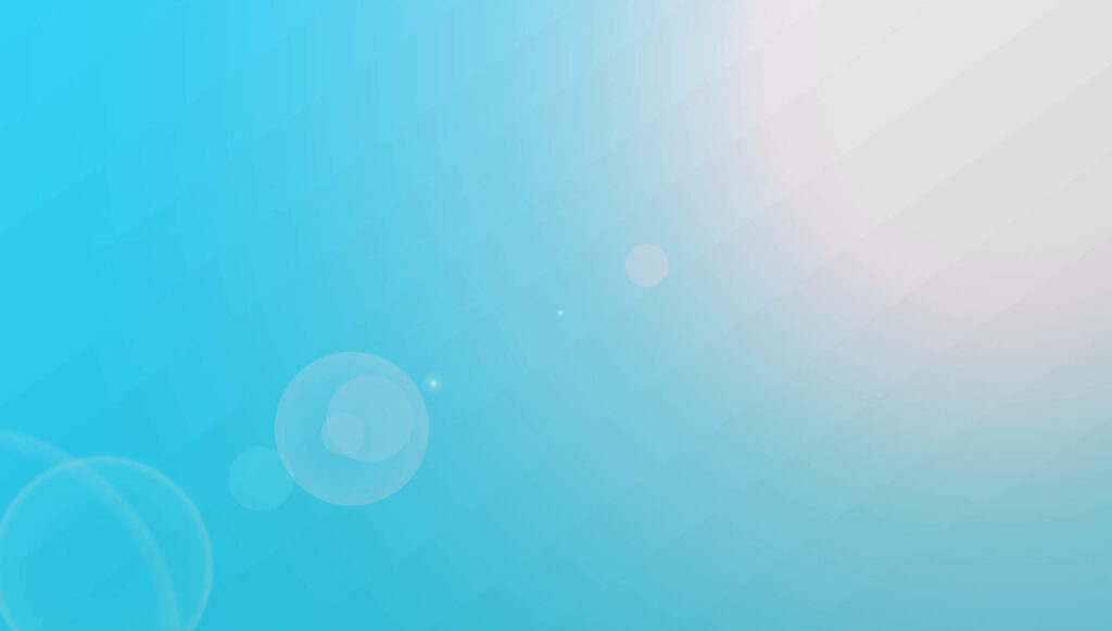 Bright Blue Gradient Wallpaper with Lens Flares and Bubbles