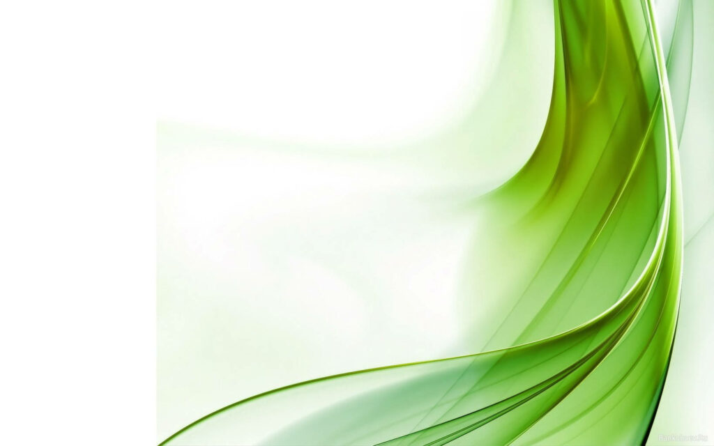 Bright Green Abstract Wallpaper: Smooth Lines on Light Background
