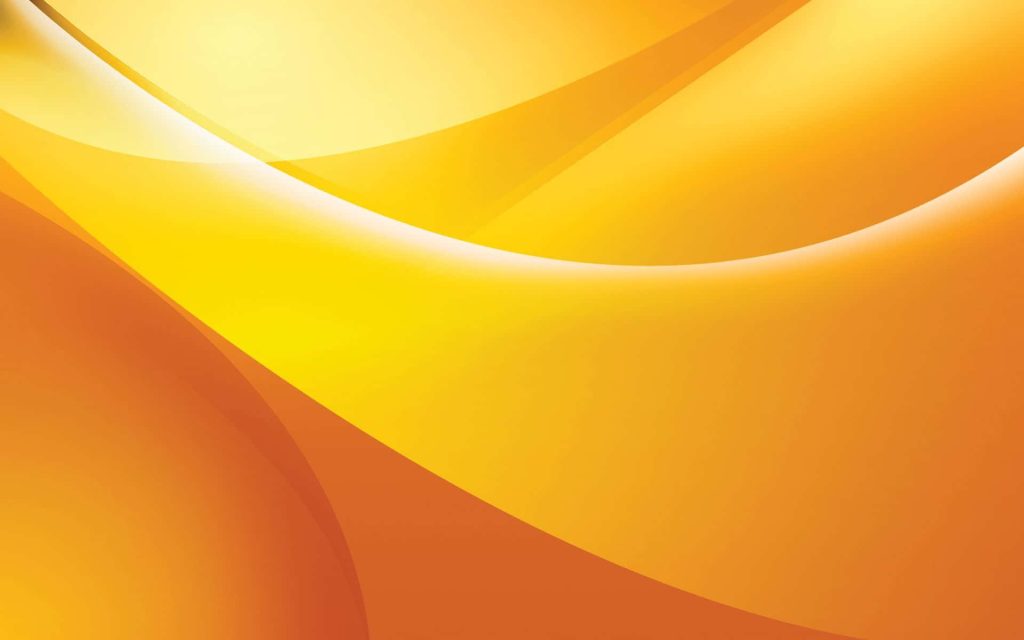 Bright light orange wallpaper with abstract curves and warm yellow amber gradients background