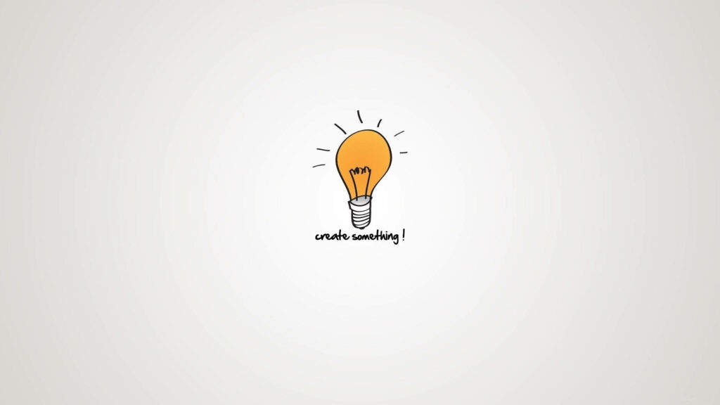 Bright Lightbulb Minimalist Wallpaper: Inspire Creativity & Motivation