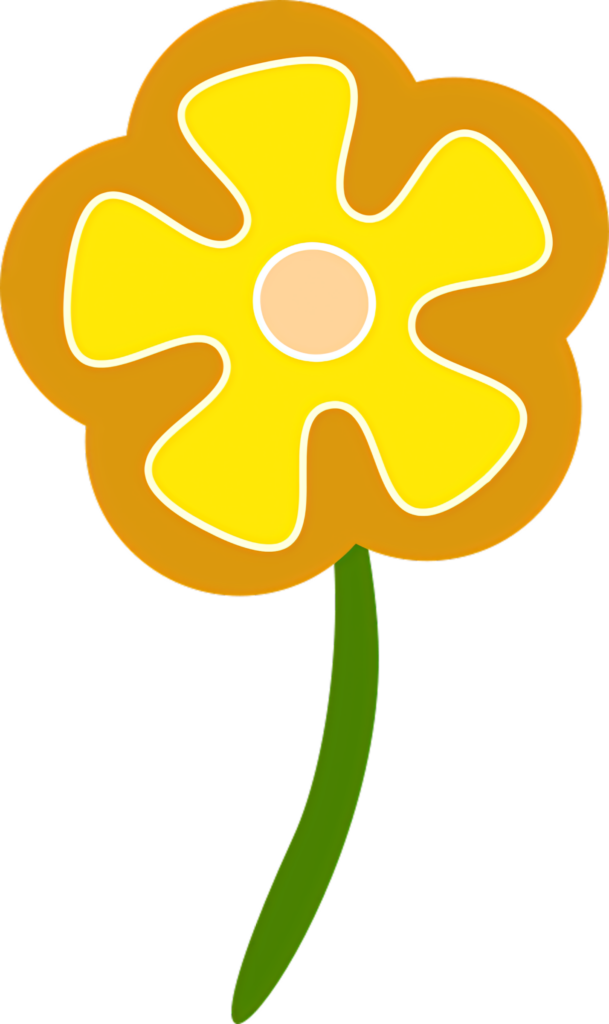 Yellow Flower Illustration: Bright Minimalistic Wallpaper Design
