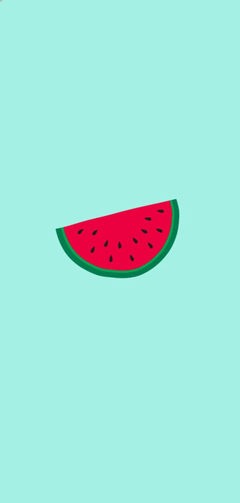 Bright Watermelon Slice Minimalist Wallpaper for Phone Backgrounds