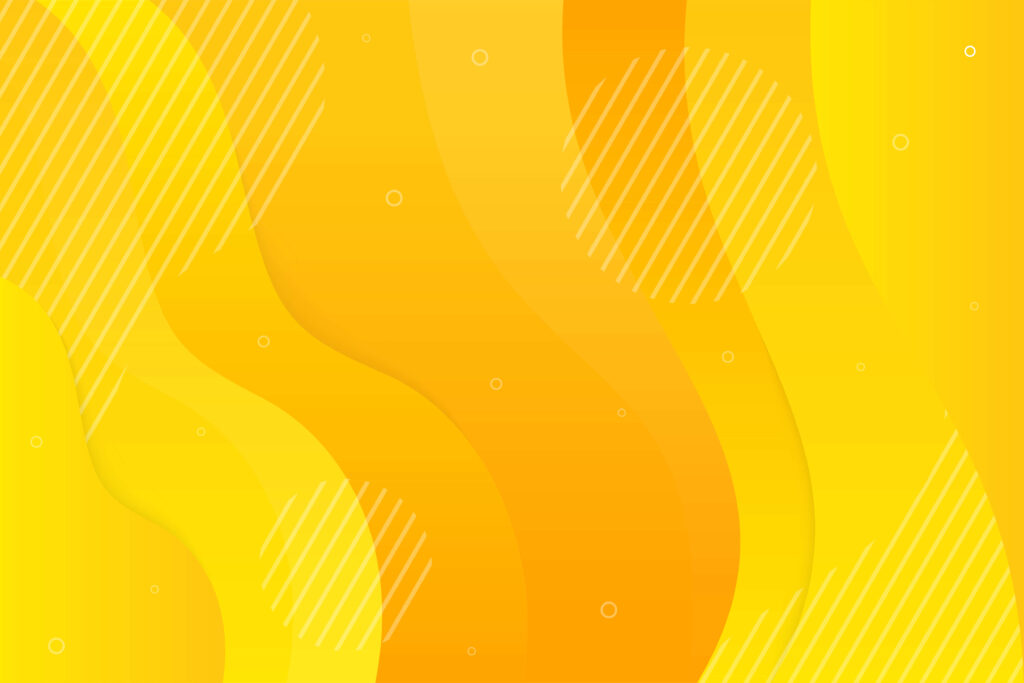 Vibrant Yellow Gradient Wallpaper with Abstract Wavy Patterns