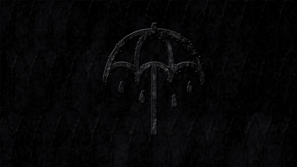 Bring Me The Horizon umbrella logo dark sleek minimalistic wallpaper background for fans