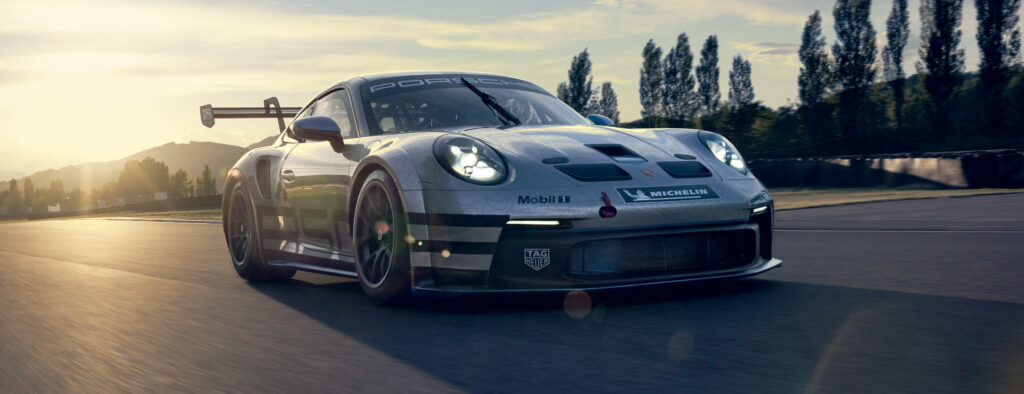 Race Ready: 2021 Porsche 911 GT3 Cup Shines in the Golden Hour Wallpaper