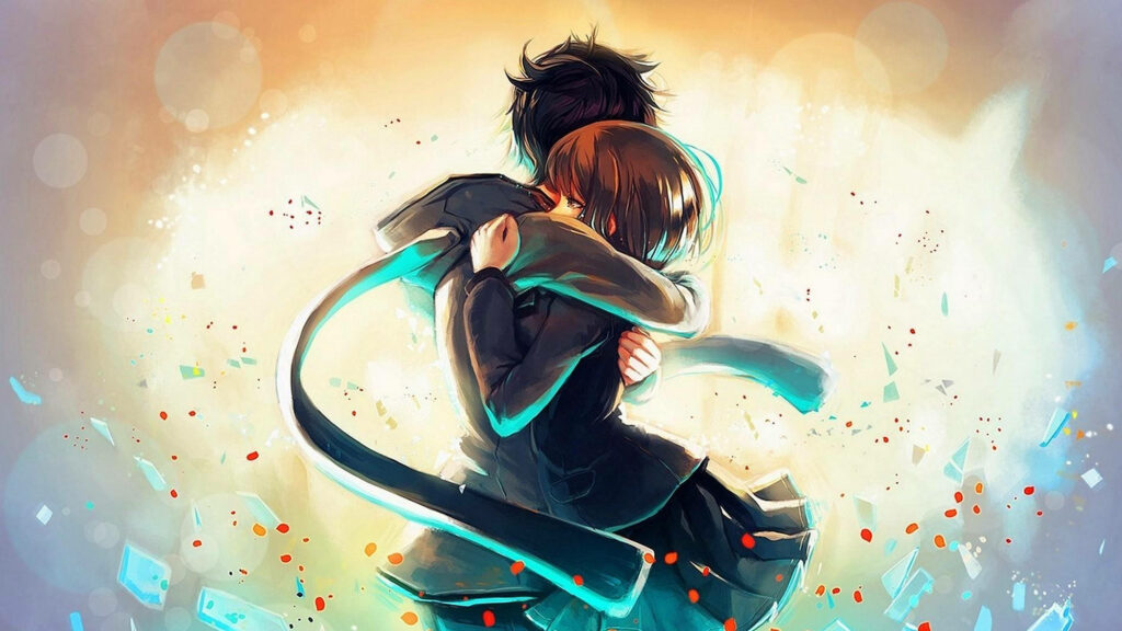 Desperate Embrace: A Heartbreaking Sad Anime 4K Wallpaper