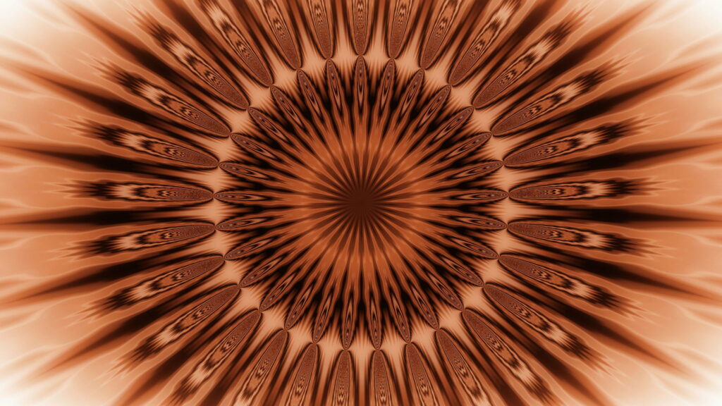Fractal Beauty in Brown: A QHD Wallpaper Background for Aesthetic Enthusiasts