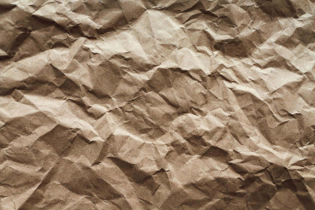 Rustic Brown Crumpled Paper Texture Wallpaper for Vintage Aesthetics