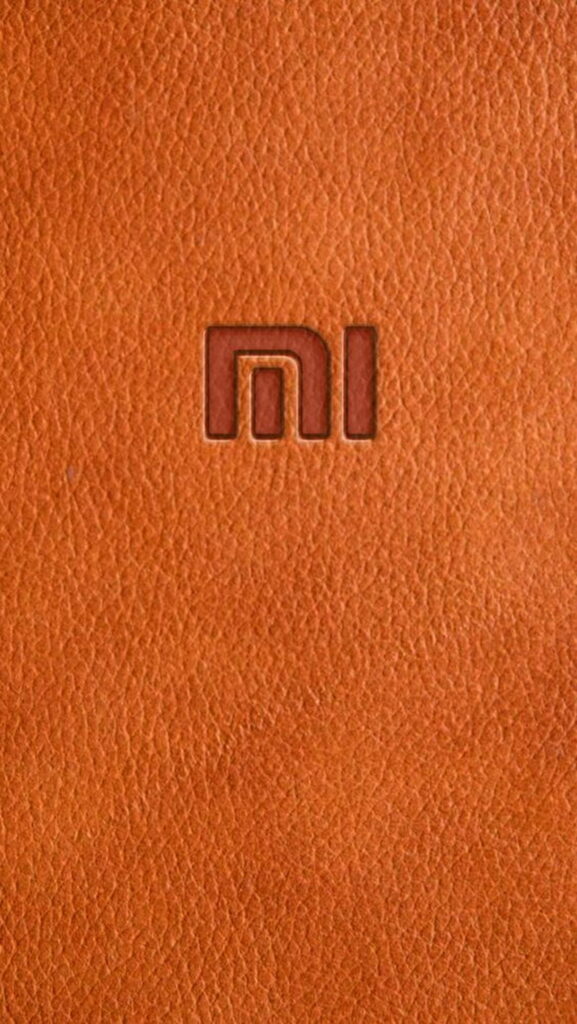 Mi Brown Leather: A Classy HD Phone Wallpaper with Mi Logo Background