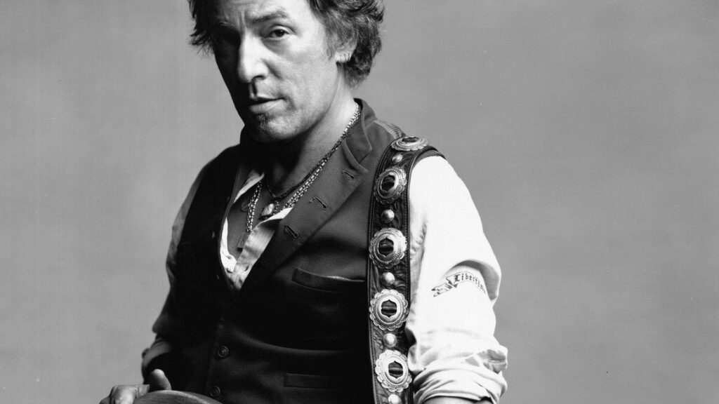 Bruce Springsteen Black and White Wallpaper - Iconic NJ Musician