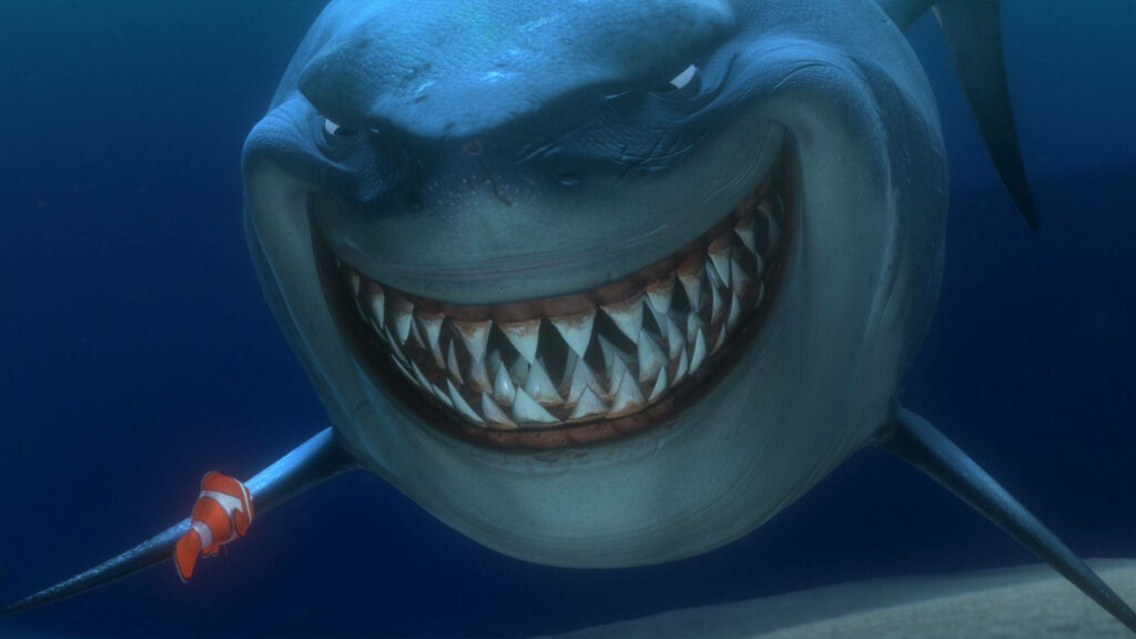 Bruce the Great White Shark Wallpaper: Toothsome Nemo Adventure