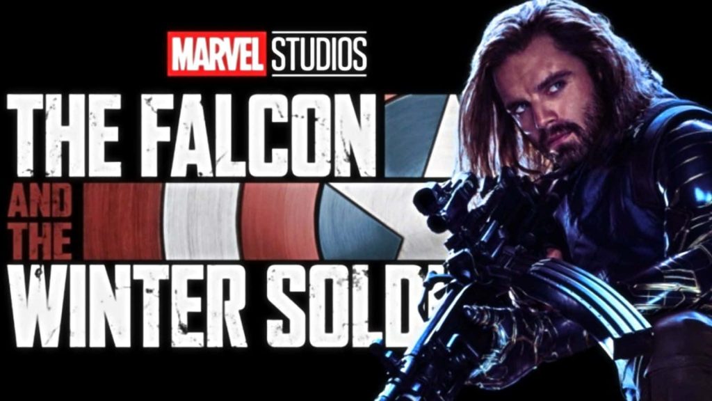 Winter Soldier Bucky Barnes with metallic arm and rifle dark tactical Marvel Studios wallpaper