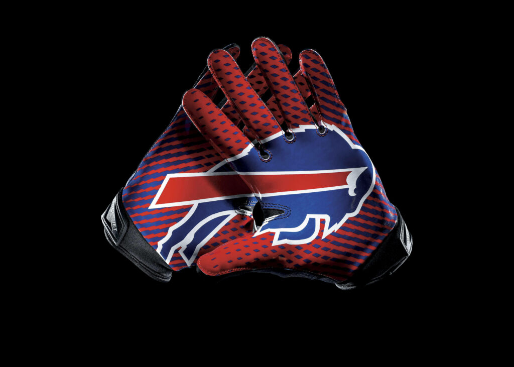 Buffalo Bills Pride: Symbolic Gloves for Diehard Fans Wallpaper