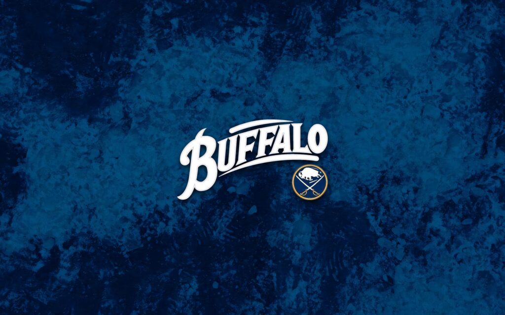 Buffalo Sabres logo on rugged textured blue background showcasing team spirit and energy Wallpaper