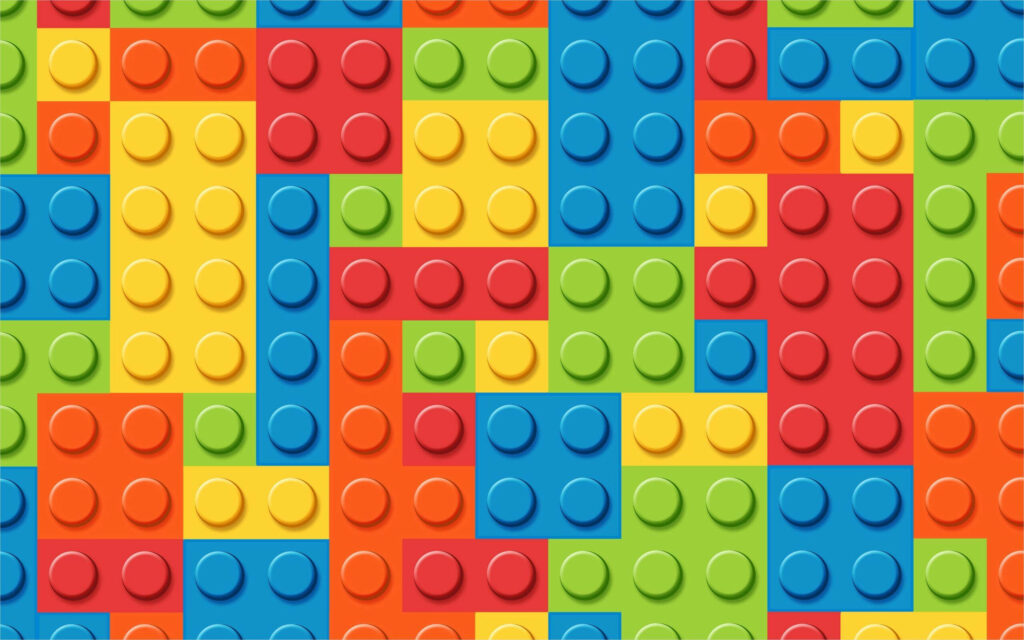 Vibrant and Playful Lego Pieces Form a Stunning 4k Wallpaper Background