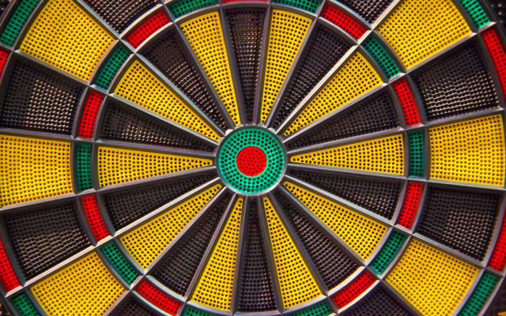 Rainbow Bullseye: A Vibrant Target Board Wallpaper