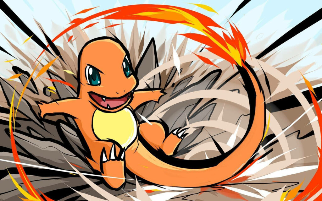 Blazing Charmander Ignites Battle Against Fierce Foes - Epic Cool Pokemon Background Shot Wallpaper