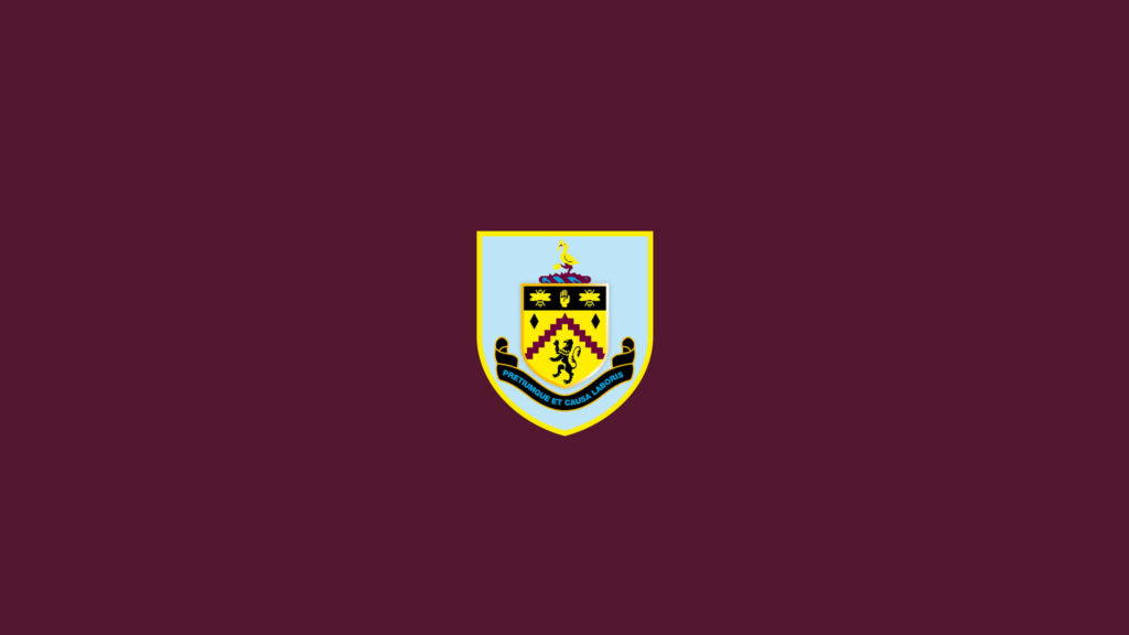 Burnley FC crest centered on maroon background showcasing club colors and heritage emblem Wallpaper