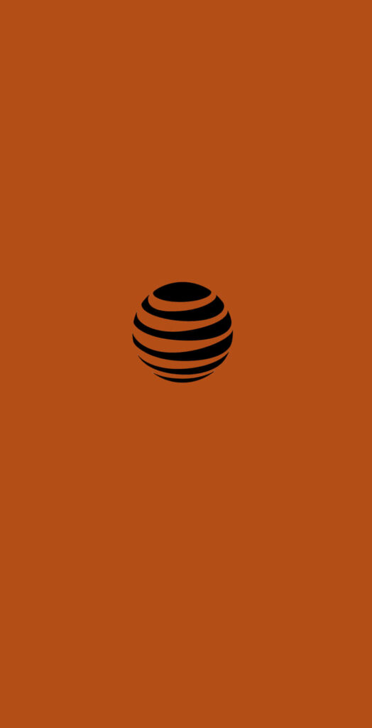Burnt Orange Wallpaper with Layered Black Sphere - Unique Background Design