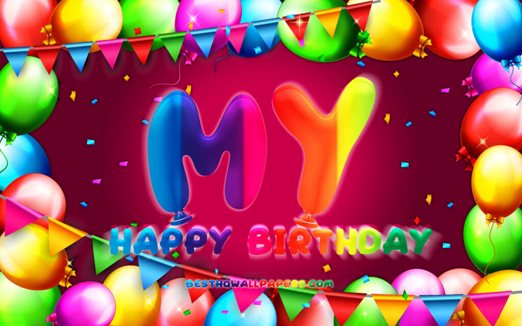 Birthday Banners and Balloons - A Colorful Celebration Wallpaper