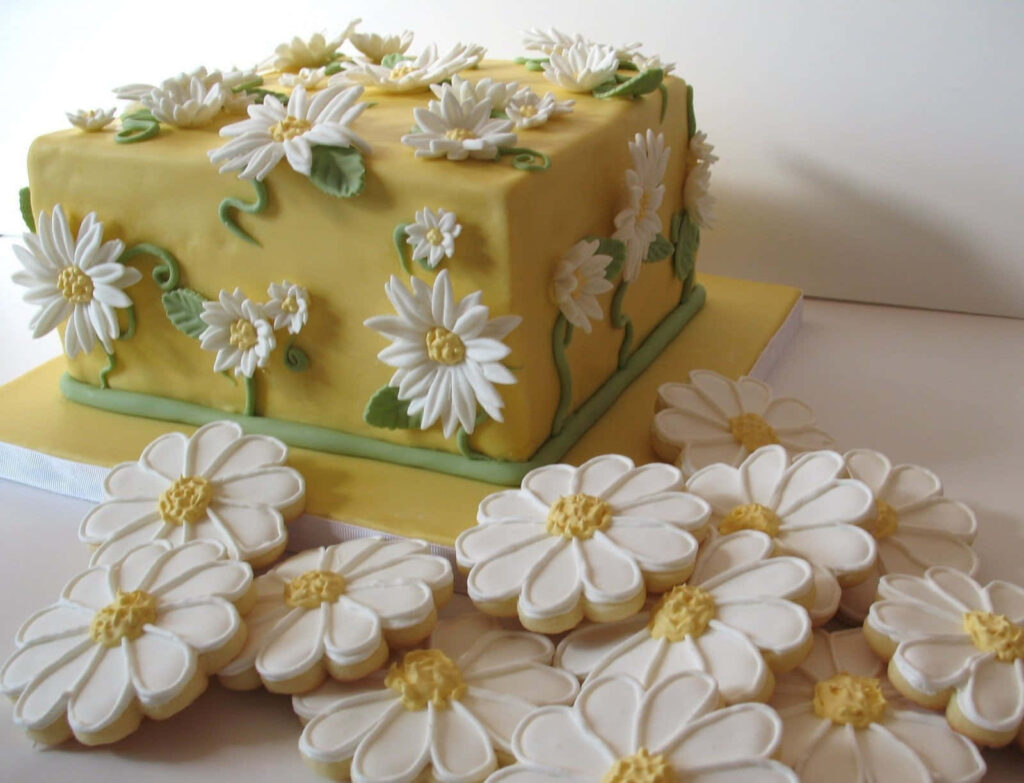 Bursting with Vibrancy: A Scrumptious Spring Dessert Display amidst Nature's Delights Wallpaper