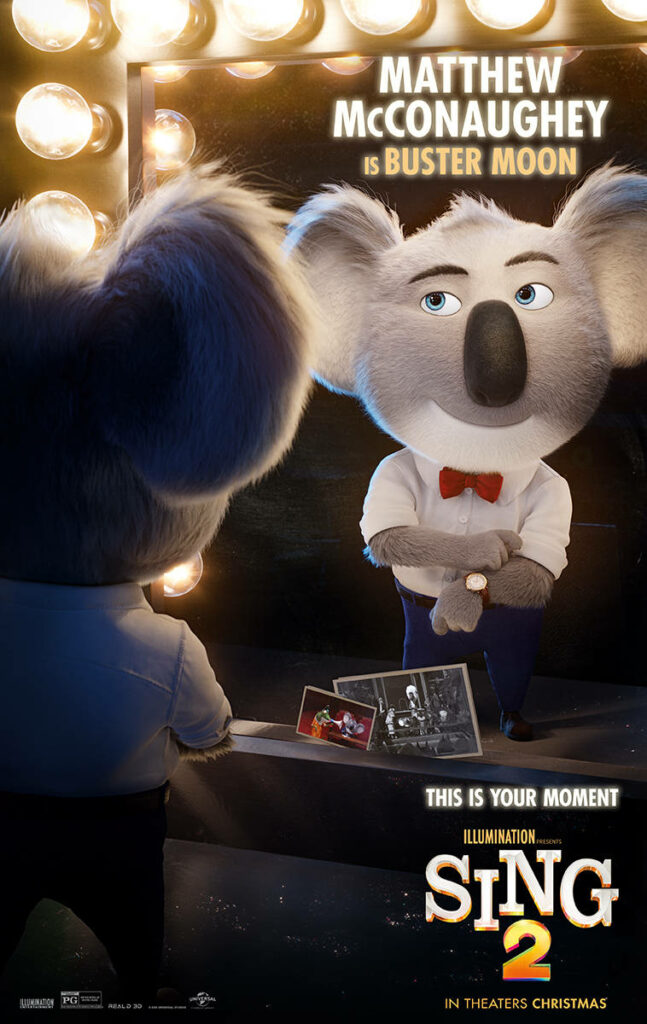 Optimistic Buster Moon: Sing 2 Wallpaper with Matthew McConaughey