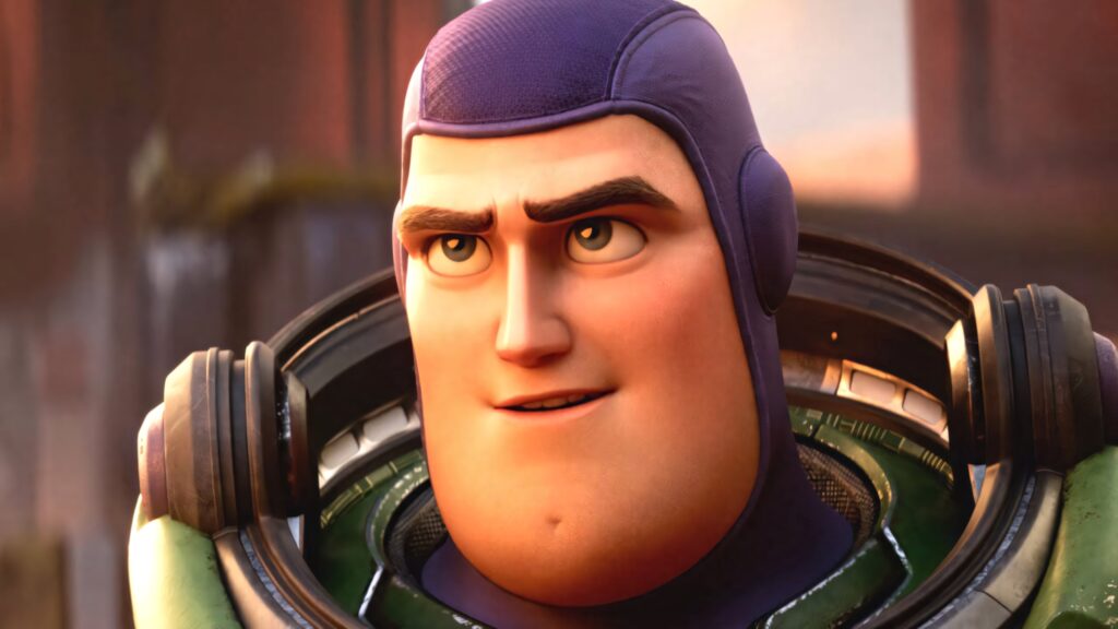 Buzz Lightyear Close-Up: Thoughtful Expression Wallpaper Background