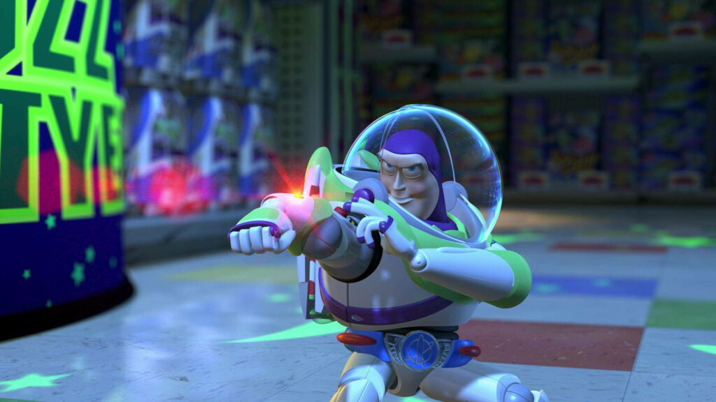 Blast Off with Buzz: Laser-Focused Wallpaper