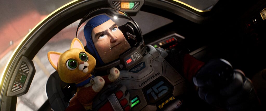 Buzz Lightyear and Sox inside orbiter ready for adventure dynamic wallpaper background