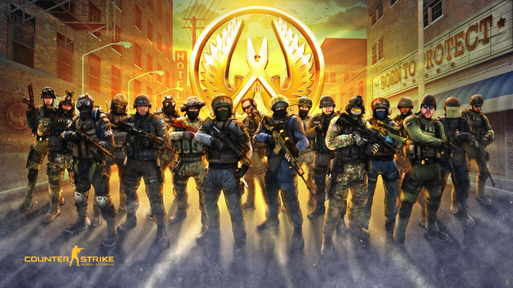Tactical Fury: An Epic CSGO Wallpaper Showcasing the Iconic Counterstrike Global Offensive Characters