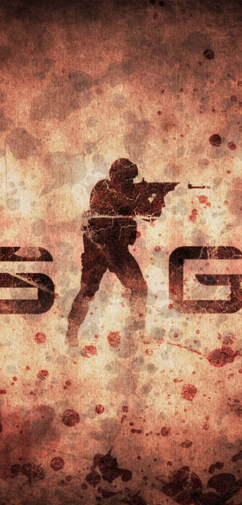 CSGO Logo Enhanced with Dynamic Brown Accents: Captivating Background for Android Devices Wallpaper