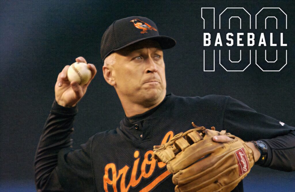 Cal Ripken Jr in Orioles uniform with intense focus baseball wallpaper 100 Baseball graphic