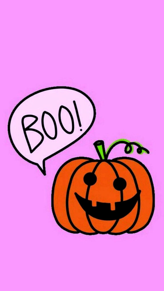 Spooky Fun Awaits: Dial Into Halloween Magic with this Adorable Phone Background! Wallpaper