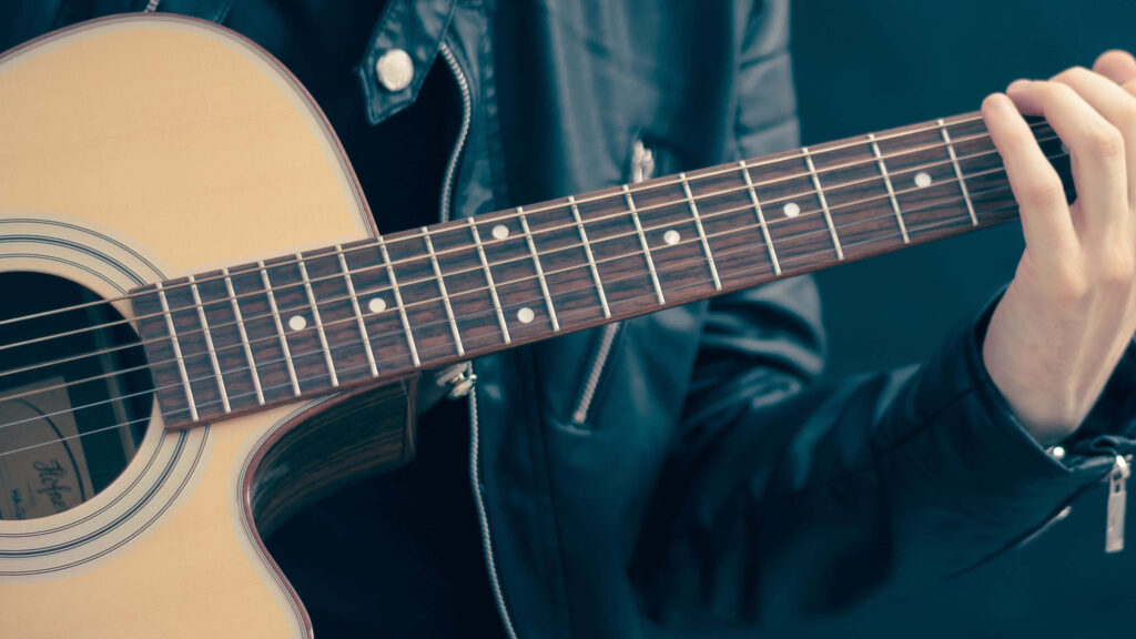 Acoustic Guitar Wallpaper: Calm & Inspiring Close-Up Background