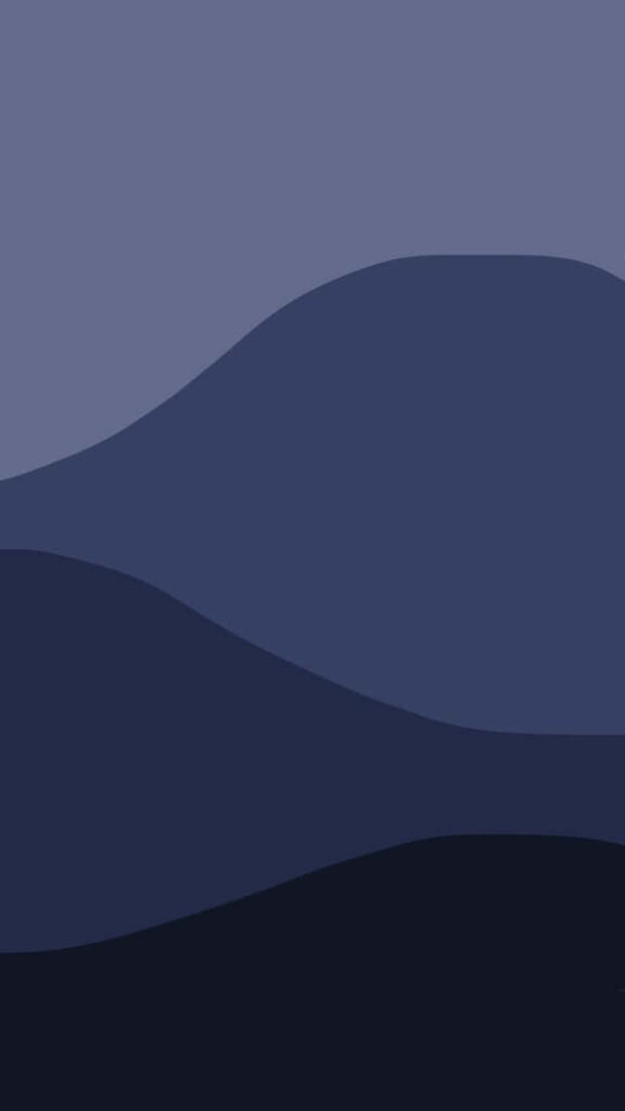 Calm Blue Minimalist Wallpaper: Abstract Hills & Waves Background