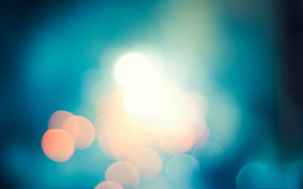 Serene Blue & Orange Bokeh Wallpaper for Calming Backgrounds