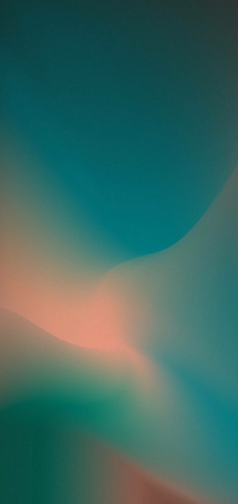 Emerald Green and Peach Gradient Wallpaper - Soothing Abstract Design