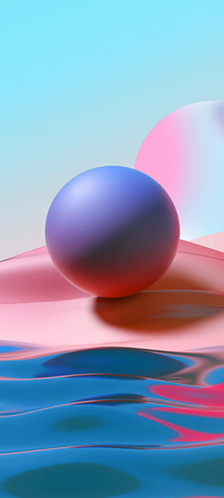 Serene Pastel 3D Sphere Wallpaper for Redmi Note 9 Pro