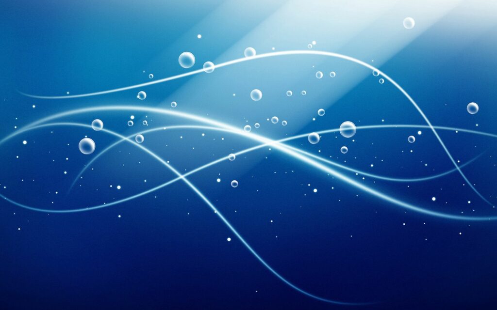 Calming Abstract Wallpaper: Flowing Lines & Translucent Bubbles