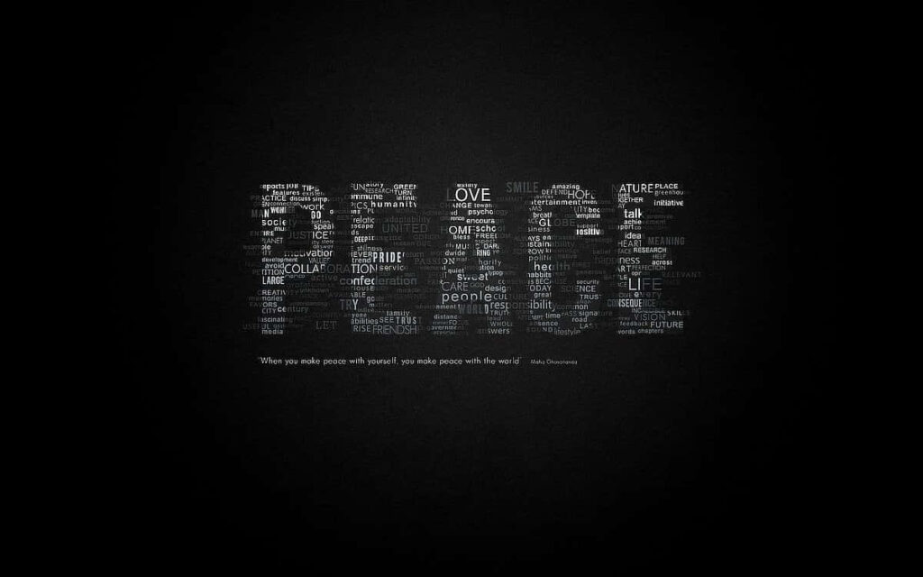 Peace Typography Wallpaper: Inspiring Quote & Calming Design