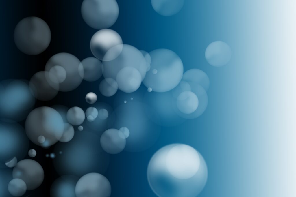 Ethereal Blue Gradient Background with Glowing Circles - 2700x1800 Wallpaper