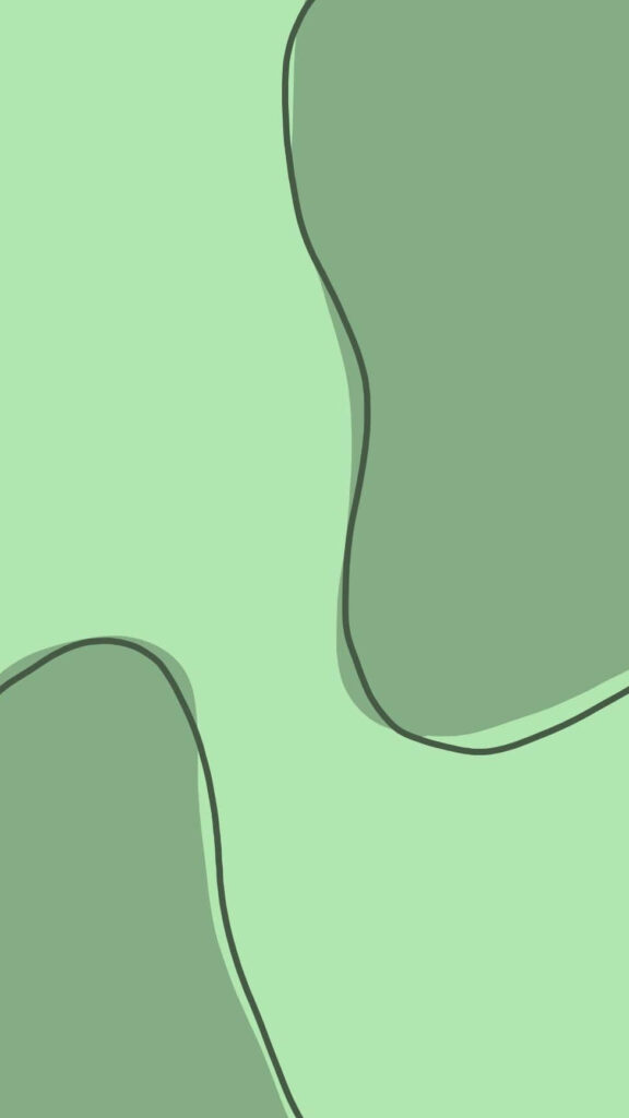 Calming Green Abstract Wallpaper with Flowing Wave Design