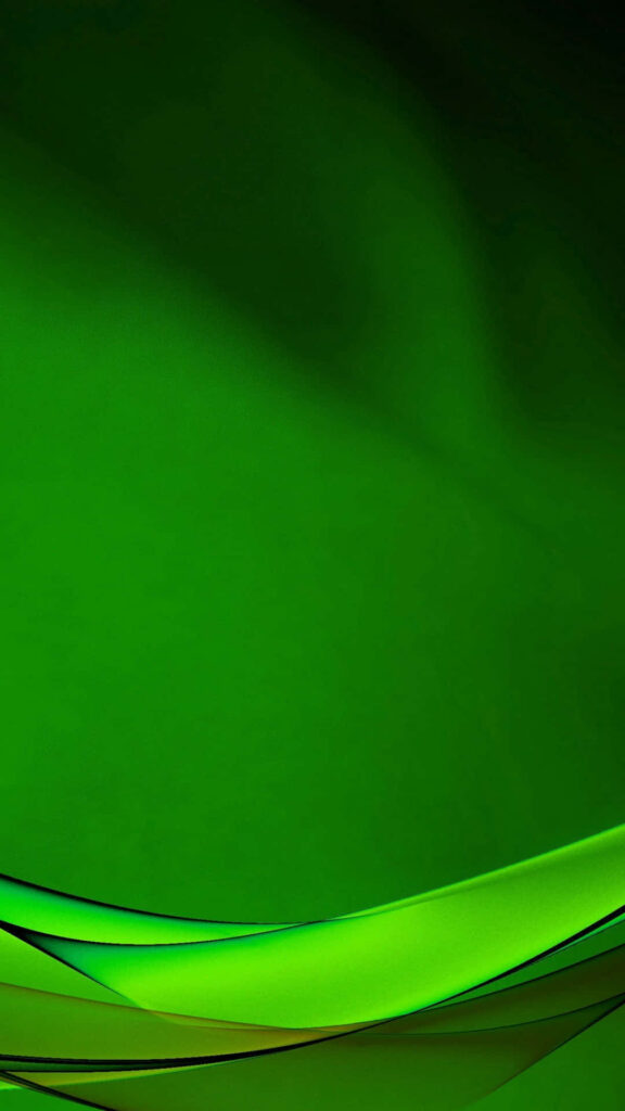 Calming Green Waves Abstract Phone Wallpaper - Sleek Background Design