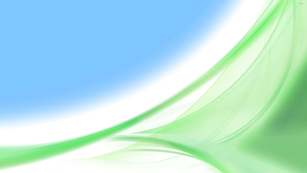 Smooth Green Waves Abstract Wallpaper - Soothing Gradient Background