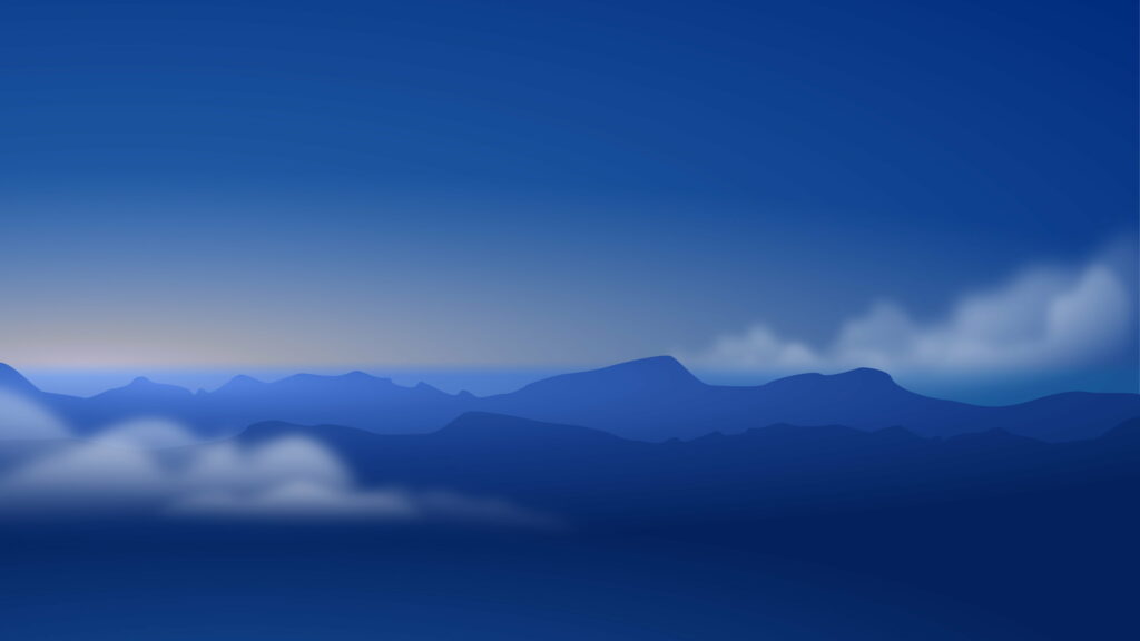 Tranquil Blue Mountain Landscape HD Wallpaper for Relaxing Background