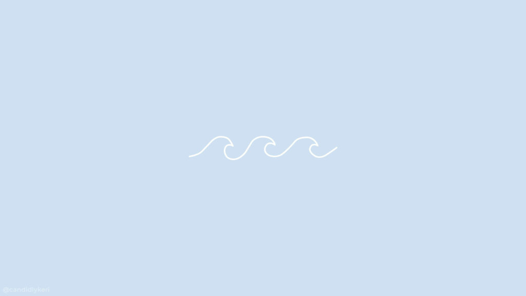 Light Blue Minimalist Wallpaper with Calming Wave Design