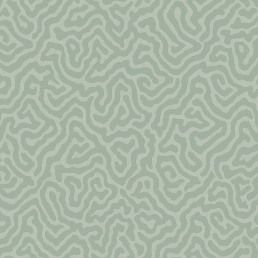Calming Pastel Green Minimalist Wallpaper with Abstract Wavy Lines